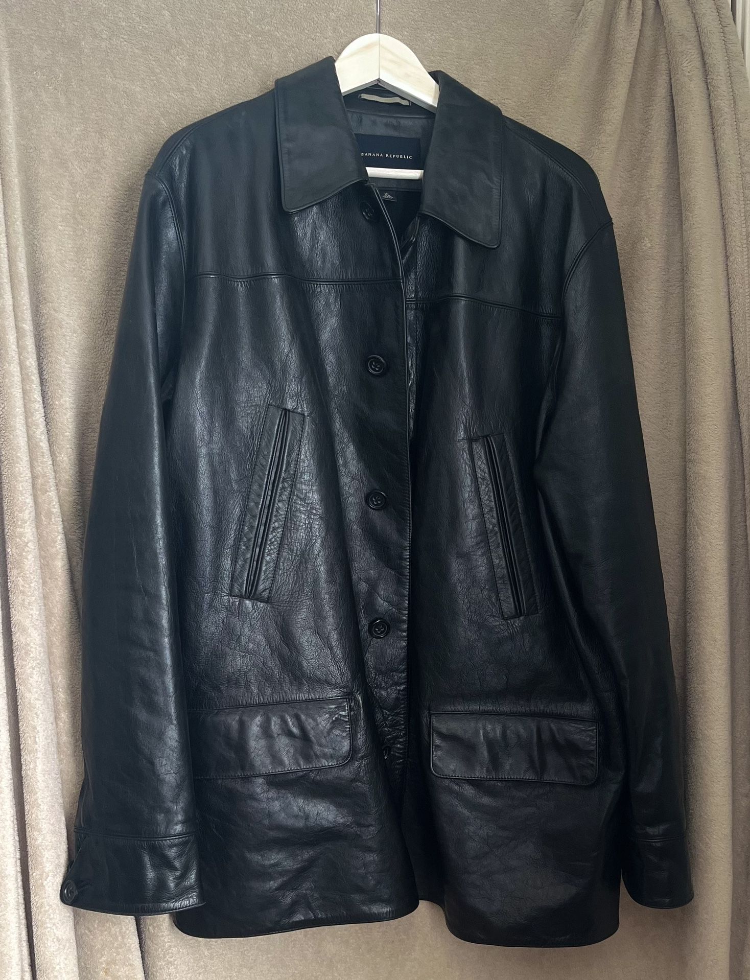 Banana Republic - Men’s Leather Driving Jacket XL