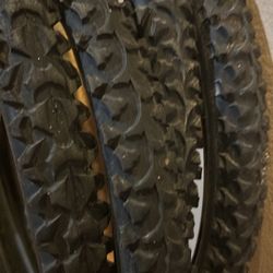 24” TIRES MORE BIKE PARTS  26” MTB priced per pair used 