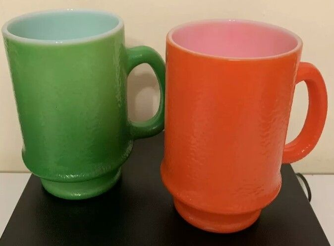Vintage Hazel Atlas Peel Mugs