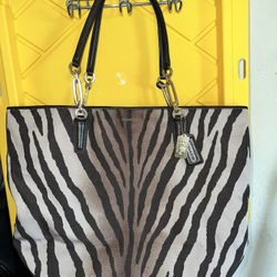 Coach Zebra Print Handbag