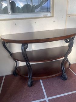 3-Tier Demilune Console Table