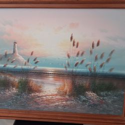 41 " Width By 31 " Height Oil Painting Purchased In Cape Cod   Make Offer