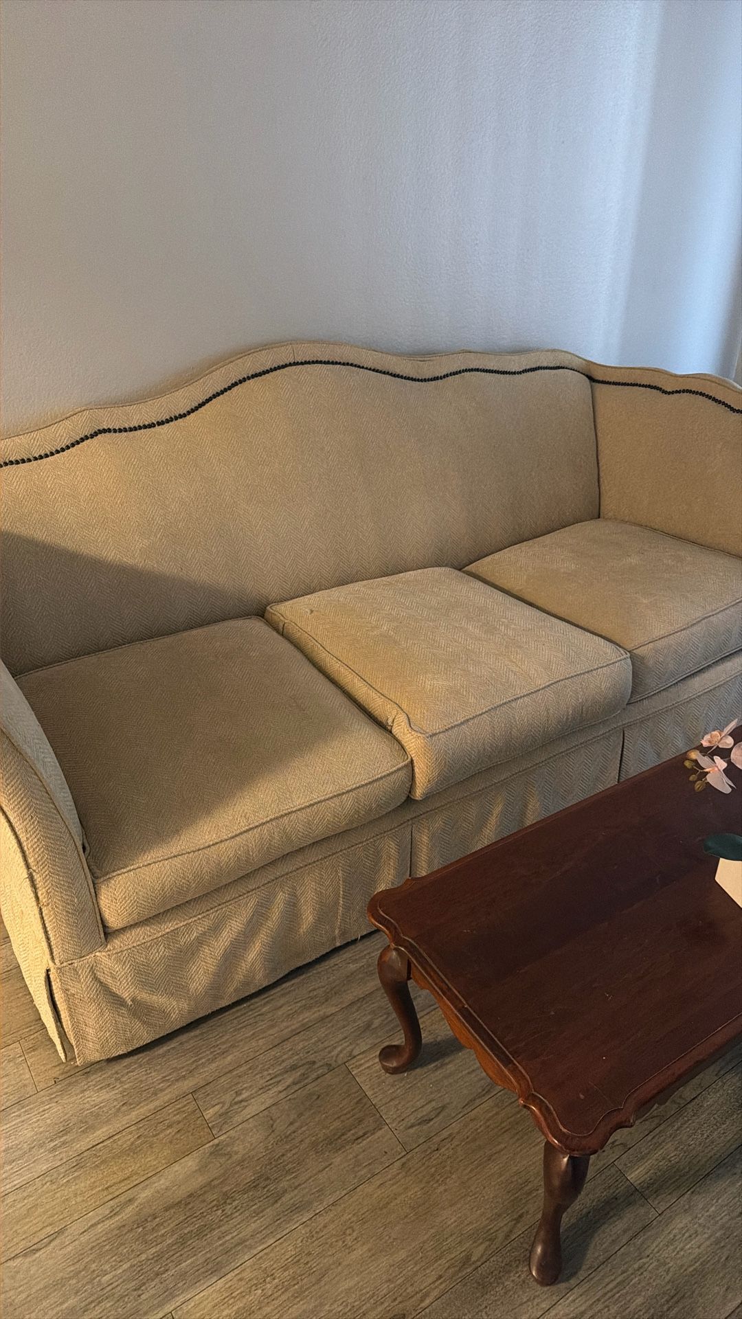 2 Matching Beige Couches – Great Condition – $50 for Both!