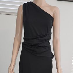 Off The Shoulder Black Dress