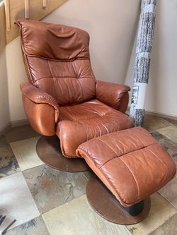 Brown leather chair