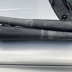 Black Retro Drag Dual Slip On Exhaust