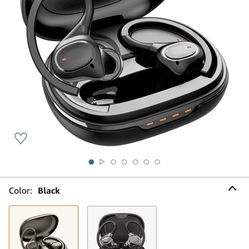 EDKKIE Wireless Earbuds with Earhooks for Small Ears, Mini Bluetooth Earbuds with Microphone, IPX7 Waterproof, 24H Playtime, Wireless Earphones for Sp