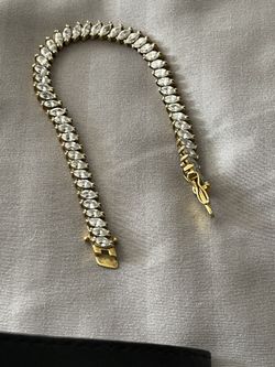 CZ  14k Gold Over Sterling Silver 