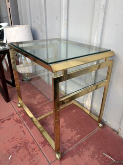 Brass and glass MCM Rolling Cart Sale / Trade