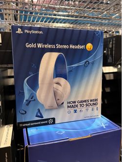 Gold Wireless Stereo Headset (white)  ps4, ps3, ps VITA