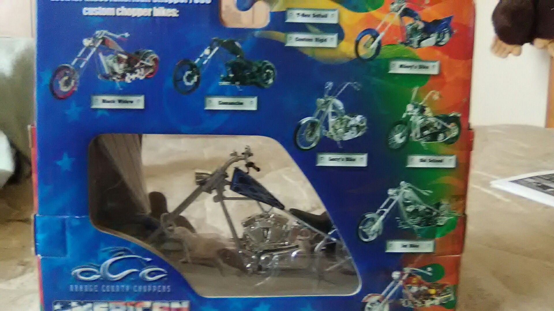 American chopper T-Rex Softail toy chopper.