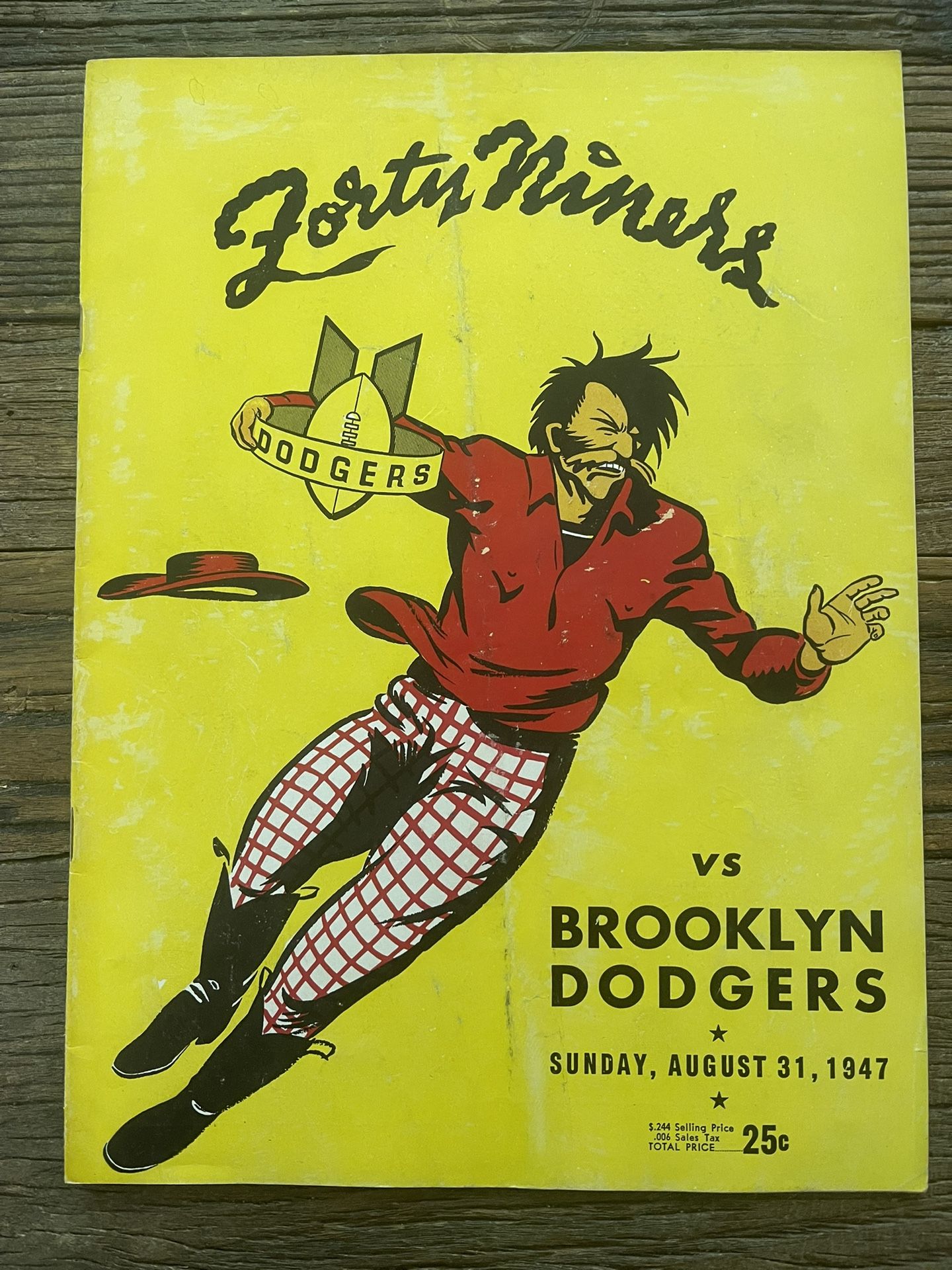 Forty Niners vs Brooklyn Dodgers August 31, 1947