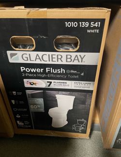 Glacier Bay Power Flush 2-Piece Toilet White