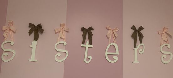 Girl room wall decor- “Sisters”