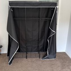 Portable Closet Black With Cover