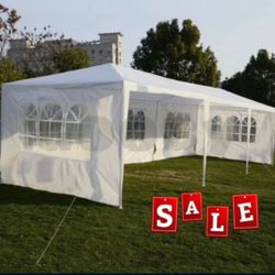 10'x 30' White Gazebo Wedding Party Tent Canopy With 6 Windows & 2 Sidewalls-8