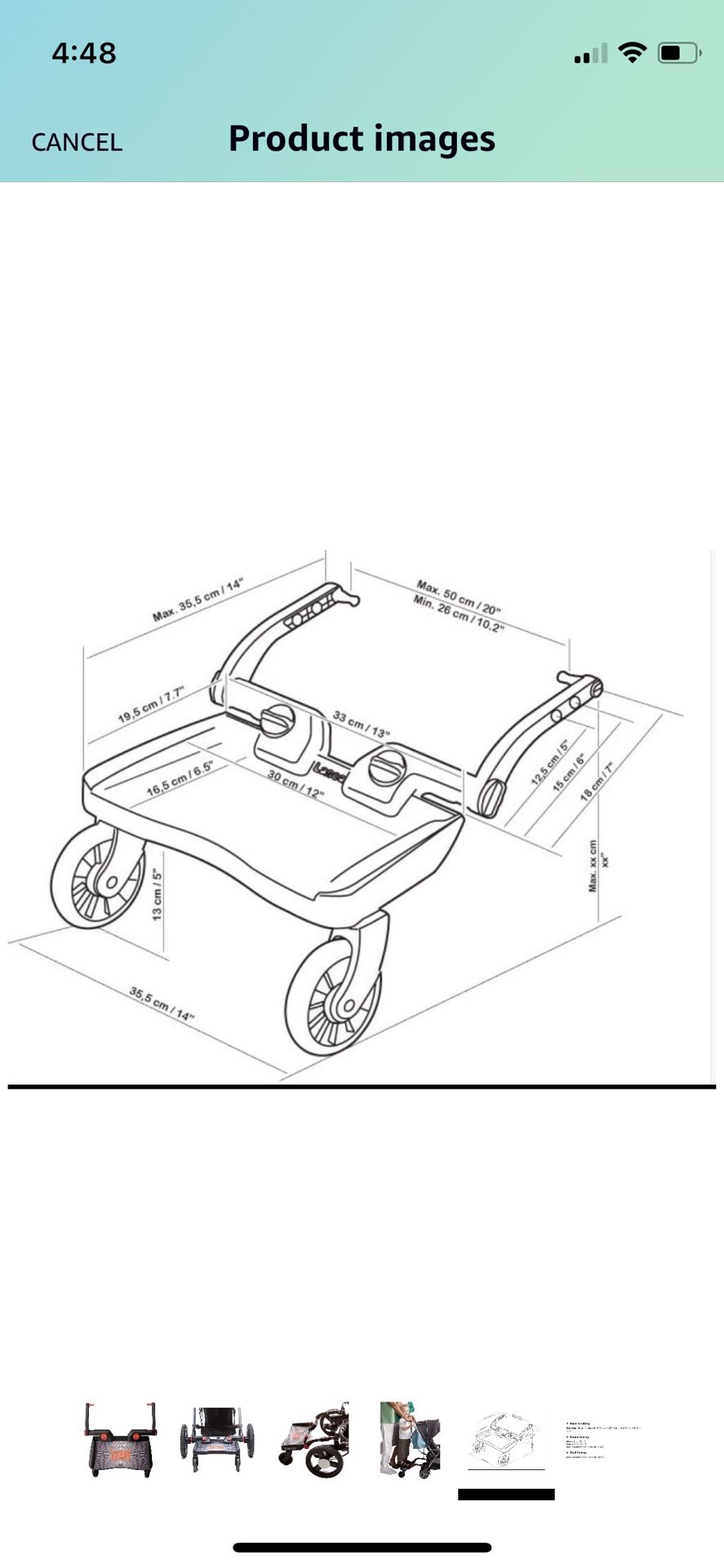 Lascal Buggyboard Mini For Stroller