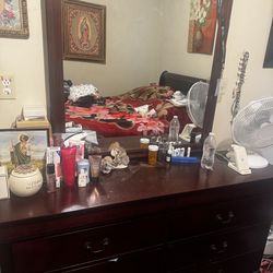 Dresser with mirror