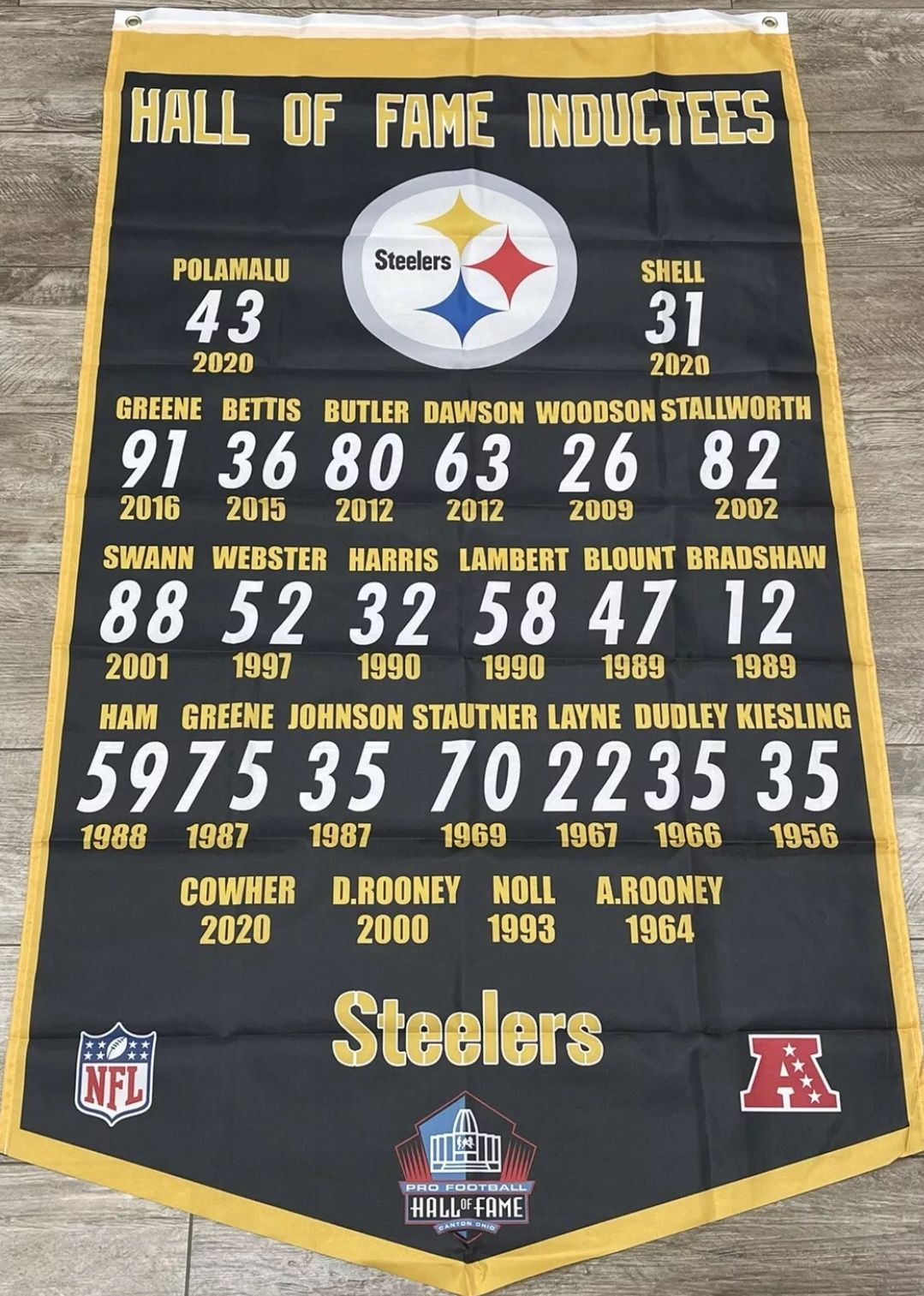 Pittsburgh Steelers Hall Of Fame Banner