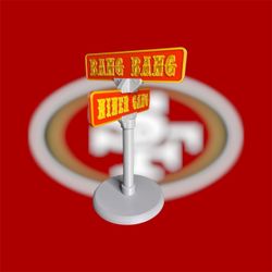 San Francisco 49’ers Niners “Bang Bang Niner Gang” Street Sign decor