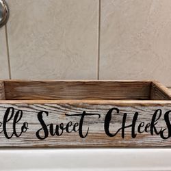 Set of 2 Farmhouse Bathroom Decor Box Hello Sweet Cheeks