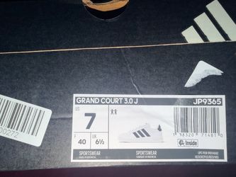 Adidas Grand Court 3.0 J Sneakers Size 7