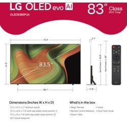 83 " LG OLED EVO G5 4K HDR 120HZ SMART TV( NEW IN BOX) 