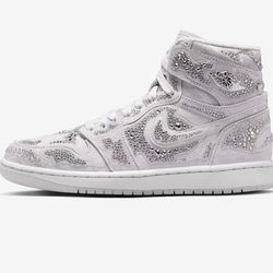 Jordan 1 high OG vast grey Swarovski
