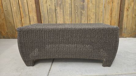 Large Wicker outdoor table/bench