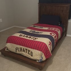 Beautiful Wood Twin Platform Bed