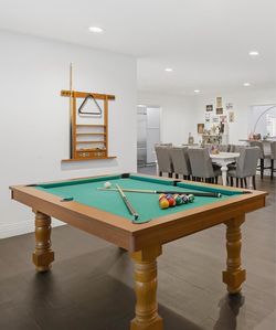 Wood Pool Table French Rene Pierre + accessories