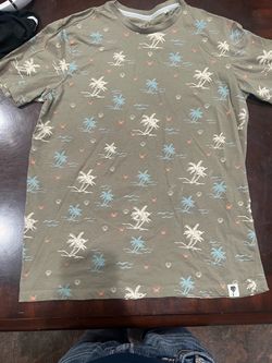 Tropical Print Crew Neck T-Shirt