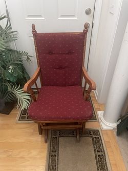 Very Nice And Clean Burgundy/Maroon Rocker/glider That Gliders Very Smoothly And Easily