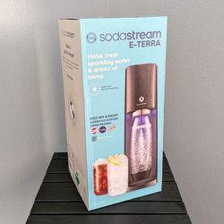 New SodaStream E-TERRA Electric Sparkling Water Maker Kit Black