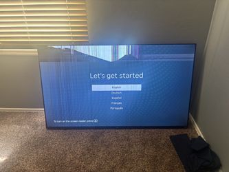 Large Flat Screen Roku TV – Cracked Screen