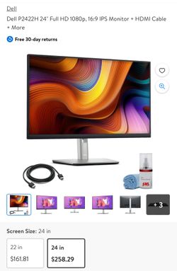 Two 24 Inch Dell Monitors