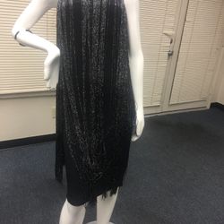 K. Jordan Black & Silver Flashy Dress - Size Medium