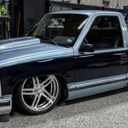 Intro Dakota Brushed Face / Polished Lip 22x9 - 22x11 With 265/30/22 - 305/25/22 Tires For C-10π₯π₯