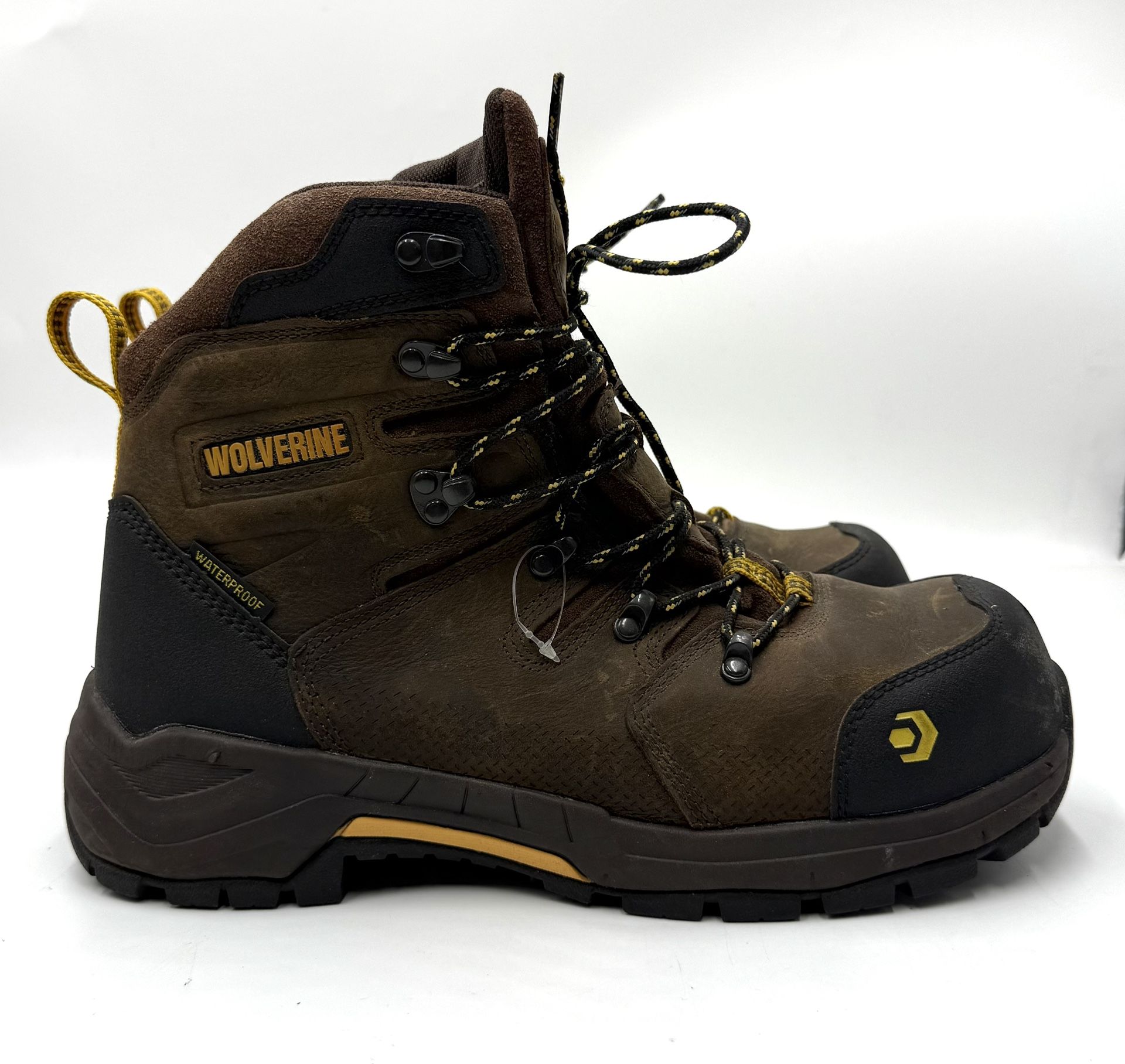 Wolverine Men's Contractor Work/ Safety Boots W10781 Size 11 Coffee Color