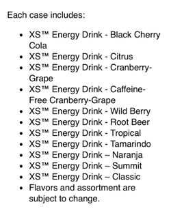 XS™ Energy Drink 12 oz - Tropical