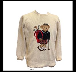 Ralph Lauren Golf Bear Sweater 90s