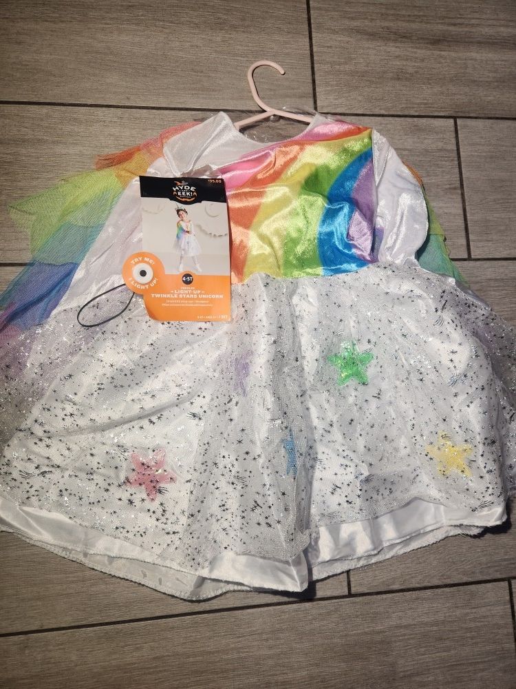 Light-Up Twinkle Stars Unicorn Costume 4- 5t