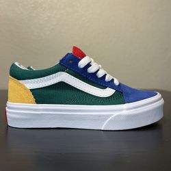 Toddler Vans Old Skool Low ‘Yacht Club’ Blue Green Yellow Size 11c