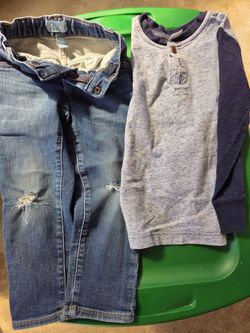 1 pair jeans size 4 / 1 shirt long Sleeve size 5 both for  $5.00