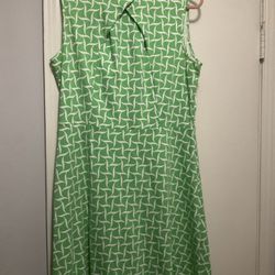 Women’s New York & Company Fit & Flare Green Dress Size XL