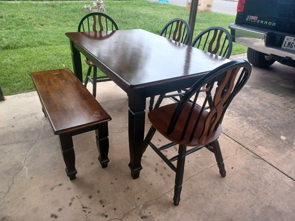 Table With Bench And Chairs 