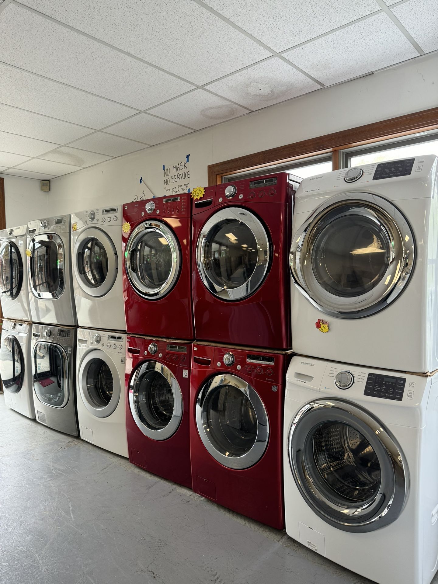 Washer Dryer Front Load And Top Load Refrigerator Stove Stainless Steel Black And White Like new Everything Work Perfectly Starting Price $200 Up