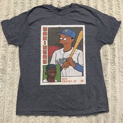 Ken Griffey Jr. Simpsons Homer At Bat Retro  Tshirt