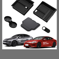 Tqcpkee 5 PCS Center Console Organizer For 2025 Tesla New Model Y Juniper & New 2024-2025 Model 3
