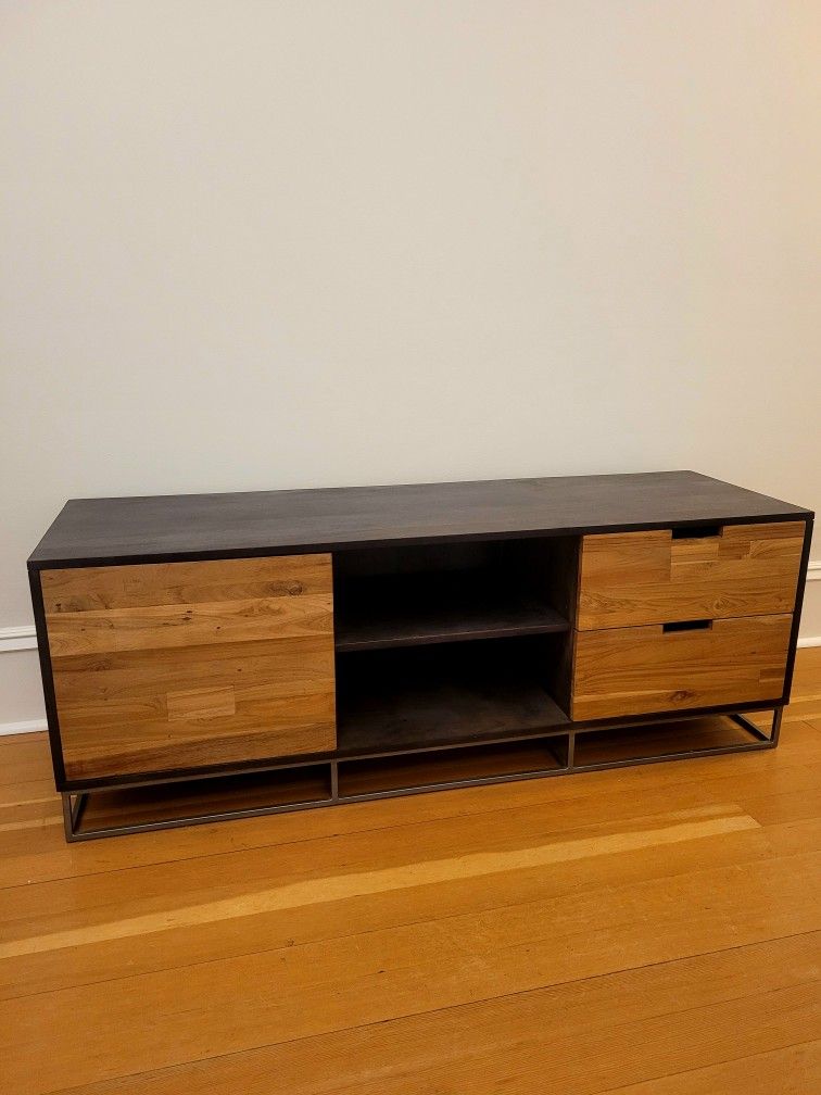 CB2 Congo Wood Media Console 56"